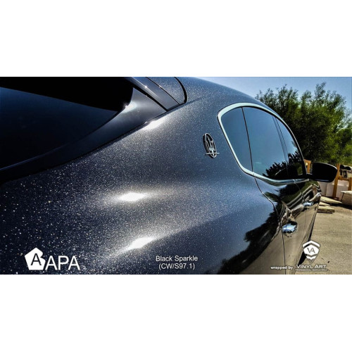 Film adhésif noir nacré brillant APA made in Italy covering