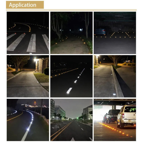 Riflettore Catarifrangente stradale in alluminio calpestabile