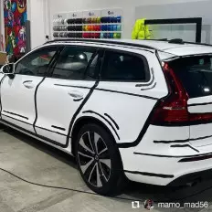 Pellicola adesiva satinato bianco opaco APA made in Italy car 2