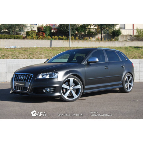 Pellicola adesiva satinato nero opaco APA made in Italy car
