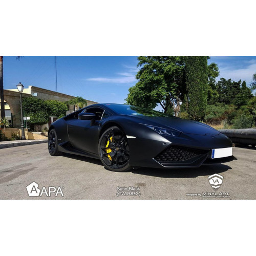 APA satin matt Schwarz Klebefolie made in Italy Car Wrapping