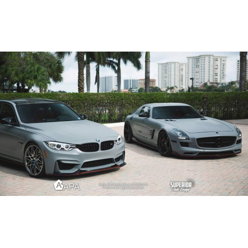 Película adhesiva gris acorazado satinado mate APA made in