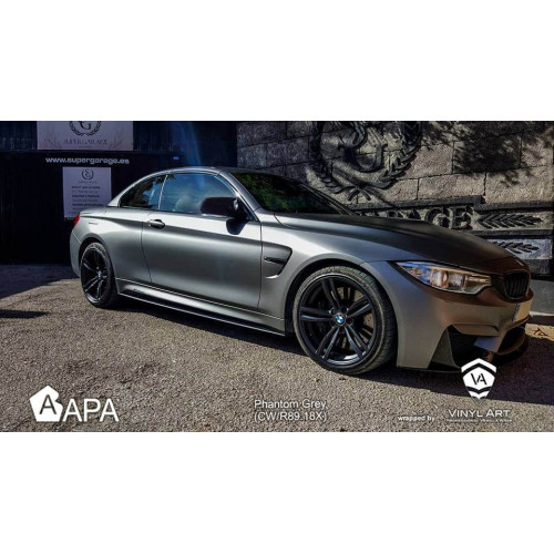 APA matte metallic Phantom Grey adhesive film made in Italy car
