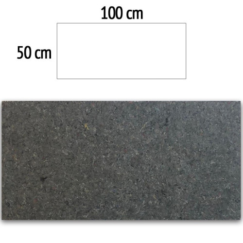 Blatt geteerter Filz für Pritschen und Autoböden 100cm x 50cm