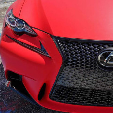 Pellicola adesiva solid red opaca APA made in Italy car 2