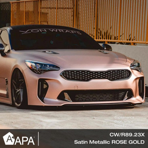 Pellicola adesiva satinato metallizzato rose gold APA made in