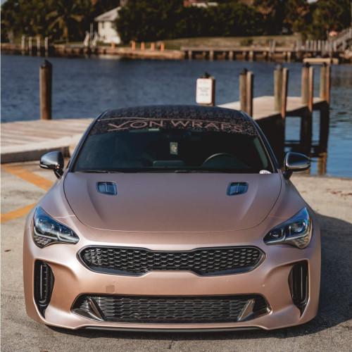 APA satinierte metallic Roségold Klebefolie made in Italy Car