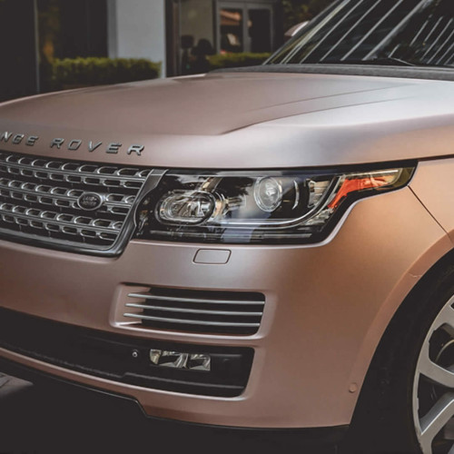 APA satin metallic rose gold adhesive film made in Italy car