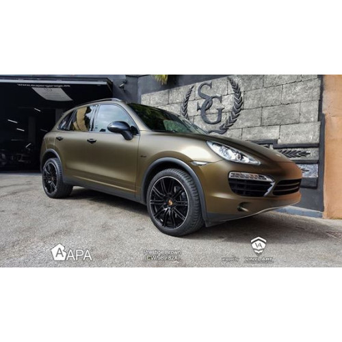 Película adhesiva marrón prestige metálico satinado APA made in