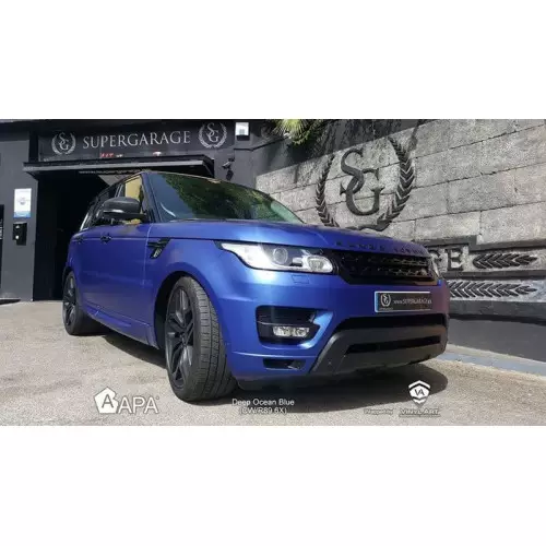 APA glänzende metallic Ozeanblau Klebefolie made in Italy Car