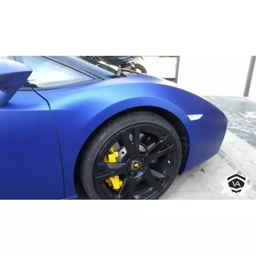 APA glänzende metallic Ozeanblau Klebefolie made in Italy Car