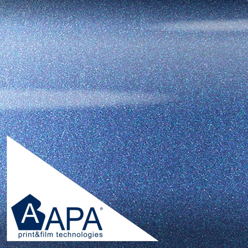 APA glossy metallic ocean blue adhesive film made in Italy car