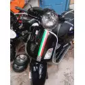 Reflective Italian flag and checkered adhesive sticker for