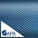 APA 3D blue carbon effect adhesive film made in Italy car