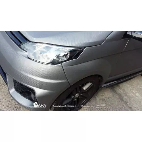 APA 3D silver carbon effect adhesive film made in Italy car