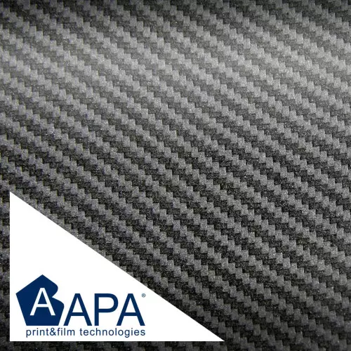 APA 3D silberne Carbonoptik Klebefolie made in Italy Car