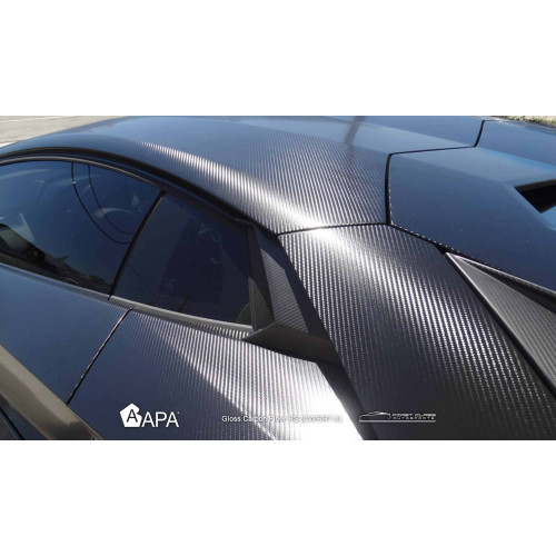 Película adesiva 3D efeito carbono preto APA made in Italy