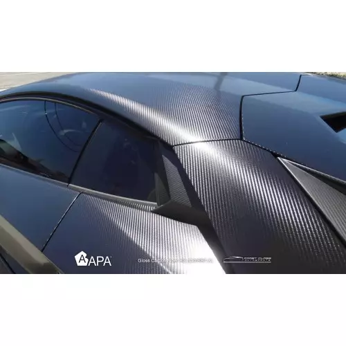 Pellicola adesiva 3D effetto carbonio nero APA made in Italy