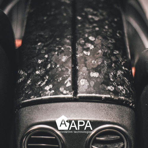 Pellicola adesiva 3D effetto carbonio forgiato APA made in