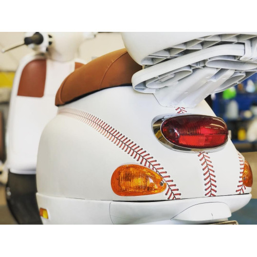 Película adhesiva efecto cuero blanco 3D APA made in Italy car