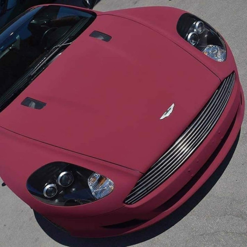 APA ultra matte Samt-Burgunder Klebefolie made in Italy Car