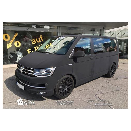 APA ultra matte velvet black adhesive film made in Italy car