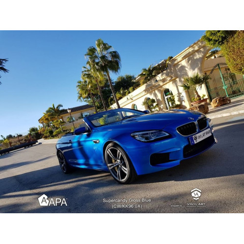 Film adhésif métallisé brillant bleu candy APA made in Italy