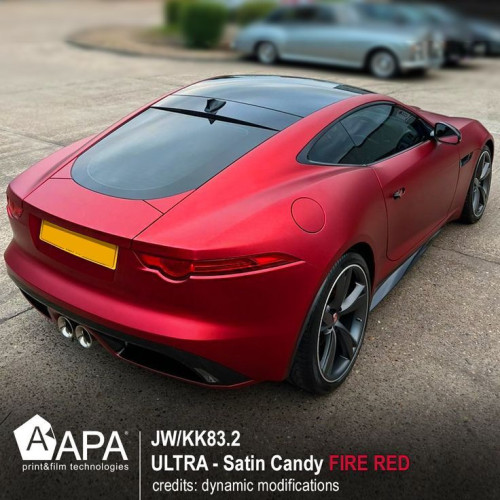 APA matte metallic fire red adhesive film made in Italy car
