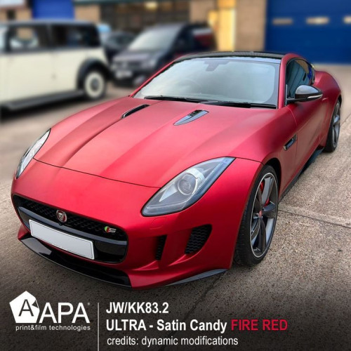 APA matte metallic fire red adhesive film made in Italy car