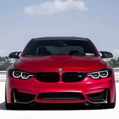 APA matte metallisierte feuerrote Klebefolie made in Italy Car