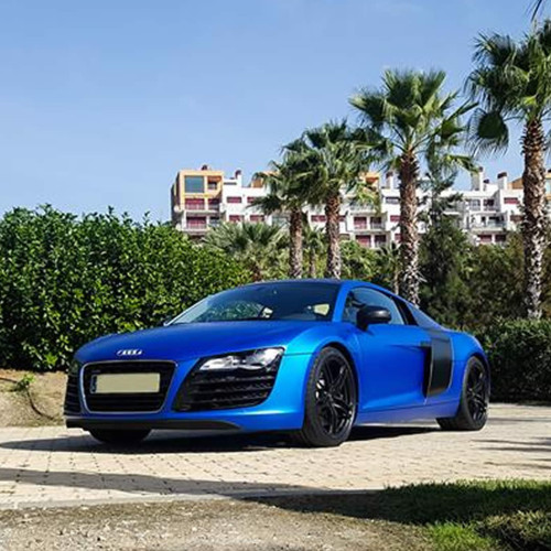 APA matte metallic blue adhesive film made in Italy car