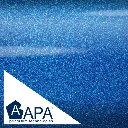 APA matte metallic blue adhesive film made in Italy car